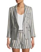 Geneva Striped Double-breasted Jacket