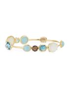 18k Gold Rock Candy Gelato Stone Bangle In Chambray