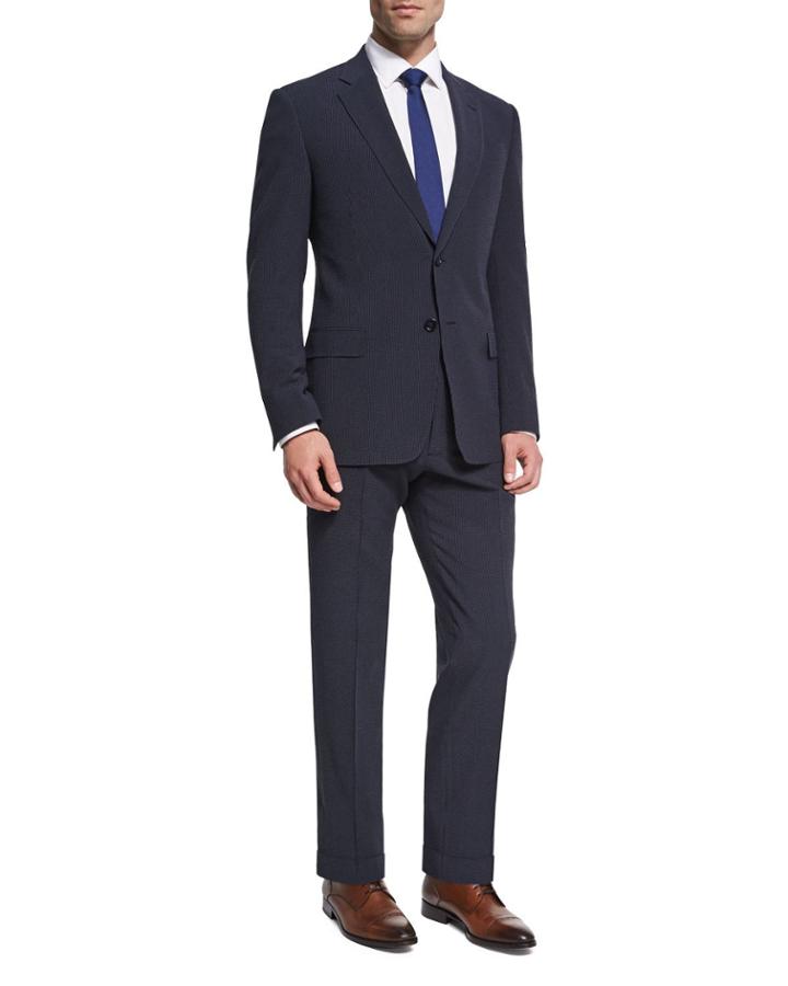 Seersucker Wool-silk Two-piece