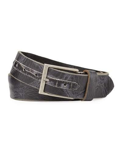 Distressed-marble Italian Saddle