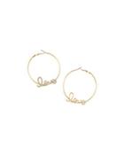 Love Script Hoop Earrings