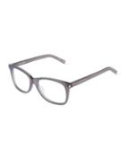 Plastic Rectangular Optical Glasses, Gray