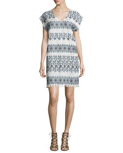 Yandel Cap-sleeve Shift Dress,