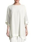 Oversized Jersey Tunic, Gesso