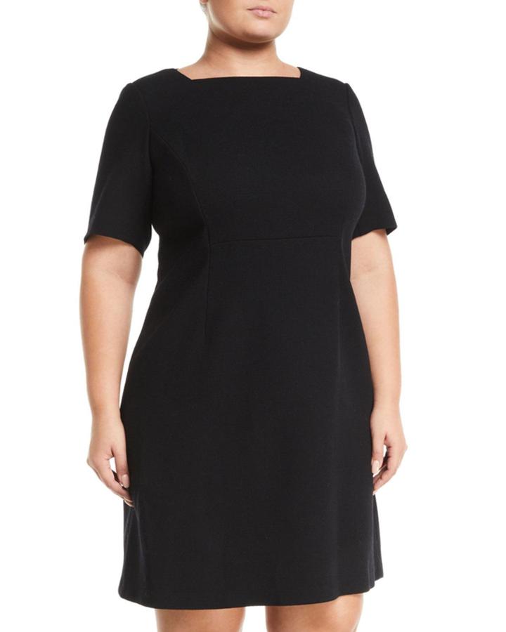 Jojo Half-sleeve Crepe Dress,
