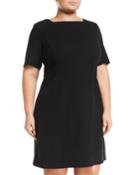 Jojo Half-sleeve Crepe Dress,