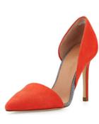 Gaspar D'orsay Suede Pump, Orange