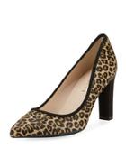 Calf Hair Pointed-toe Pump