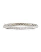 18k White Gold Diamond Bangle Bracelet