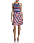 Viola Sleeveless Knit Cotton Dress, Blue