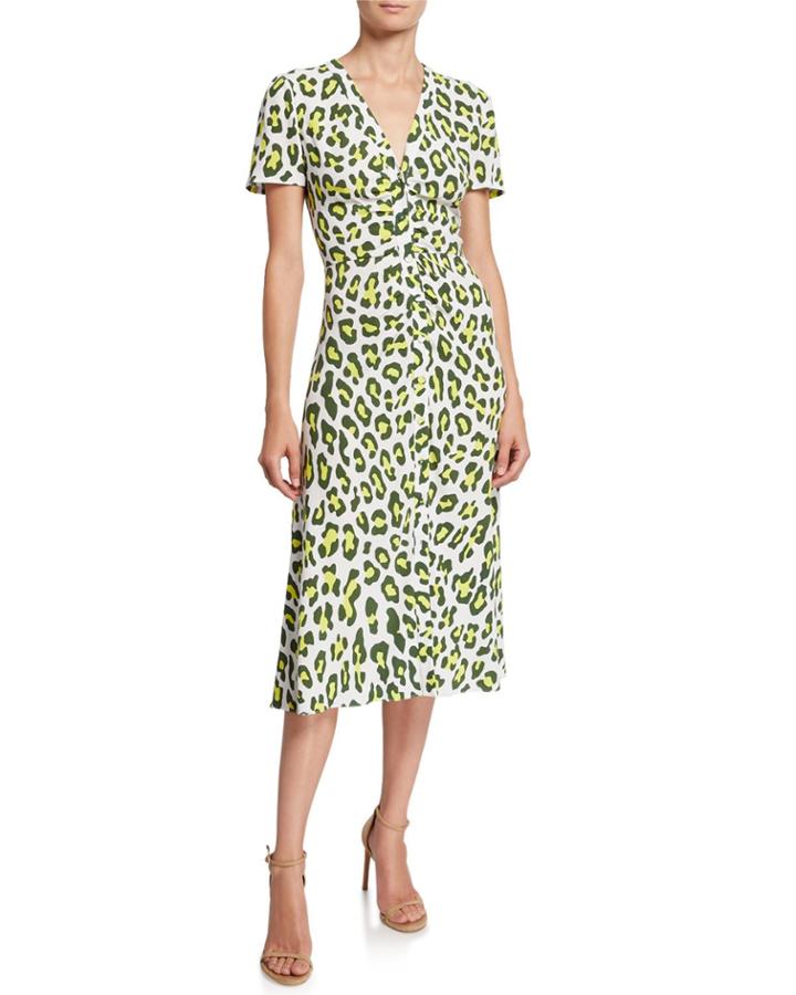 Cecilia Leopard-print Button-front