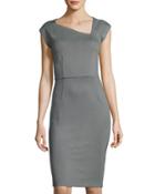Lula Asymmetric-neck Knit Dress