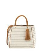 Fabric Tote Bag With Tassel