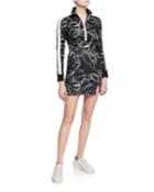 Sport-stripe Mock Neck Dress