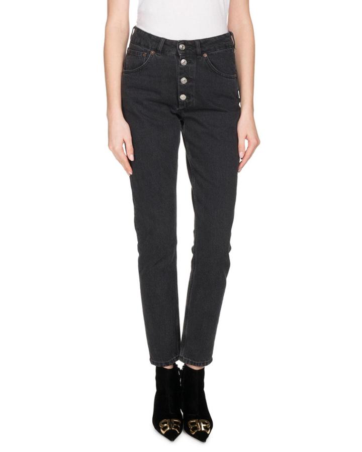High-waist Button-fly