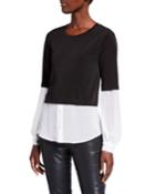 Twofer Shirt With Button Detail