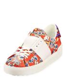 Floral Leather Platform