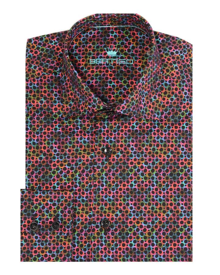 Men's Terron Multicolor Circles Poplin