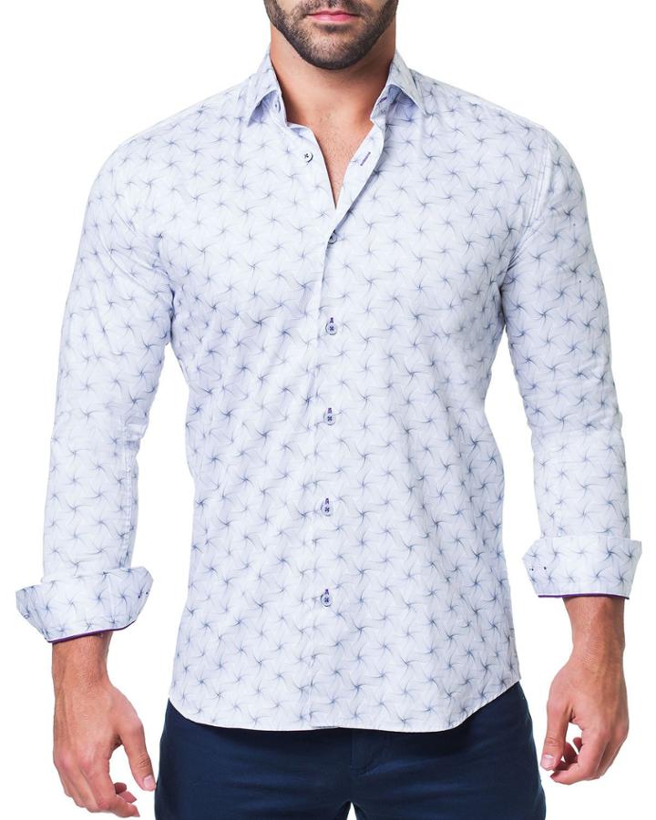 Men's Fibonacci Swirl Gray Shaped-fit