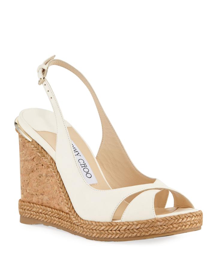 Amely 105mm Leather Cork Wedge