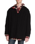 Men's Oversized Cable-knit Wool