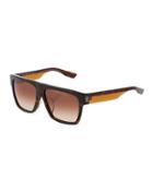 Square Acetate Sunglasses, Havana/brown