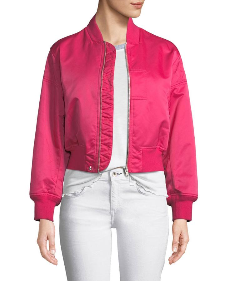 Wesley Cropped Bomber Jacket