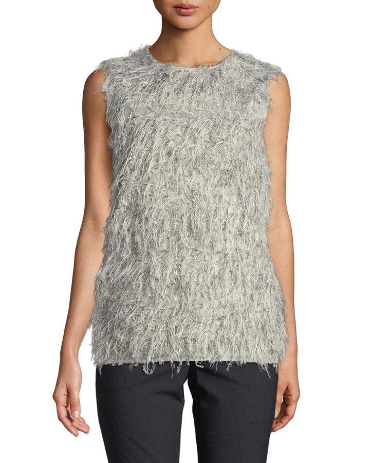 Sleeveless Fil Coupe Tee