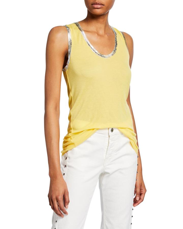 Tam Foil Scoop-neck Tank