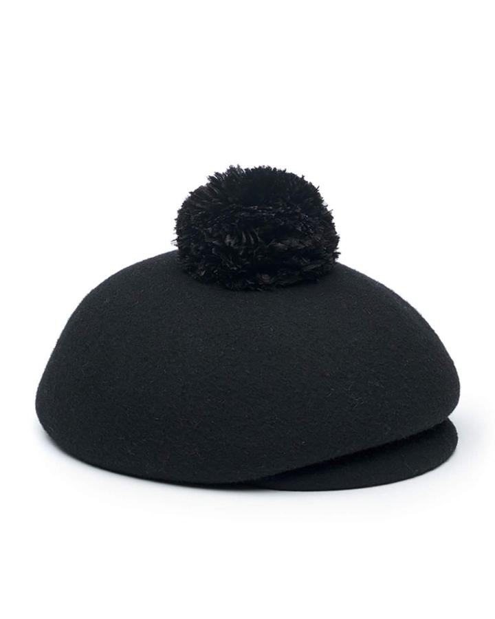 Ogden Wool Newsboy Hat, Black