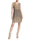 Plus Size Tasya Embroidered Linen Tank Dress