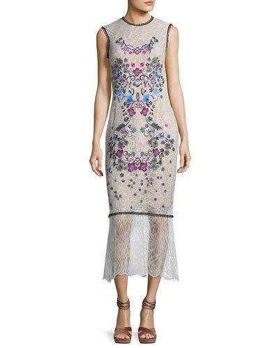 Floral Embroidery Sleeveless