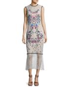 Floral Embroidery Sleeveless
