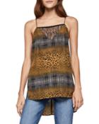 Leopard & Plaid High-low Tunic Cami