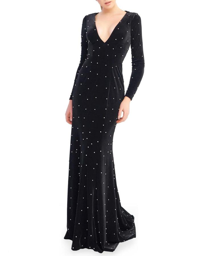 Long-sleeve Pearly Velvet