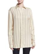 Adrien Satin-stripe Boyfriend