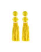 Beaded Ball Tassel Clip-on Earrings
