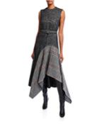 Multiprint Wool-silk Day Dress
