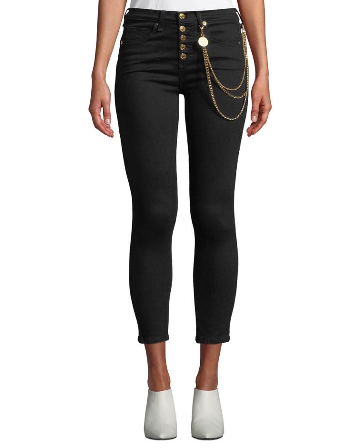Debbie 10 Rise Skinny Jeans With Gold Chains