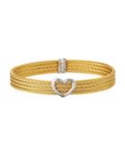 Heart Cuff Bracelet, Gold