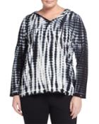 Balance Tie-dye Hooded Long-sleeve Tee, Black/white, Women's, Size: