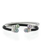Mixed Leather & Bead Bracelets,