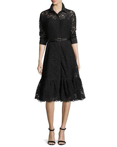3/4-sleeve Lace Cocktail