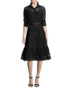 3/4-sleeve Lace Cocktail