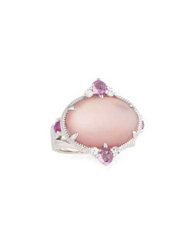Allure Oval Pink Mother-of-pearl Doublet Ring,