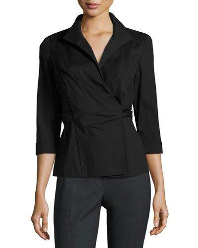 Keisha 3/4-sleeve Wrap Blouse