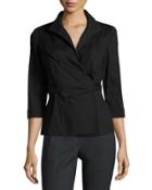 Keisha 3/4-sleeve Wrap Blouse
