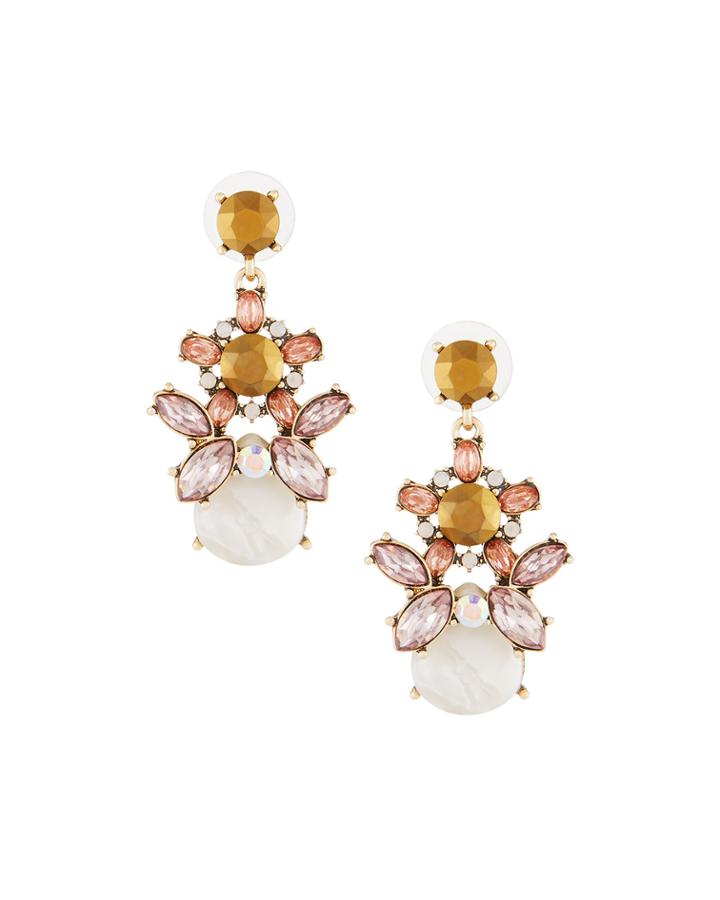 Mixed-cut Crystal Statement Earrings