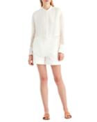 Silk Voile Button-front Blouse