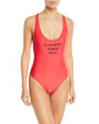 Slippery When Wet Cutout-back One-piece